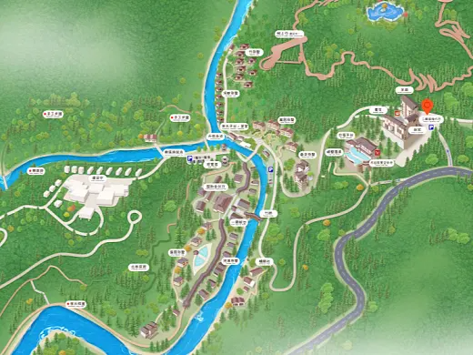 和田县结合景区手绘地图智慧导览和720全景技术，可以让景区更加“动”起来，为游客提供更加身临其境的导览体验。